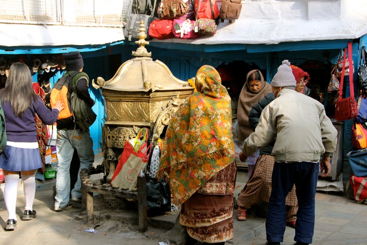 In the center of the market