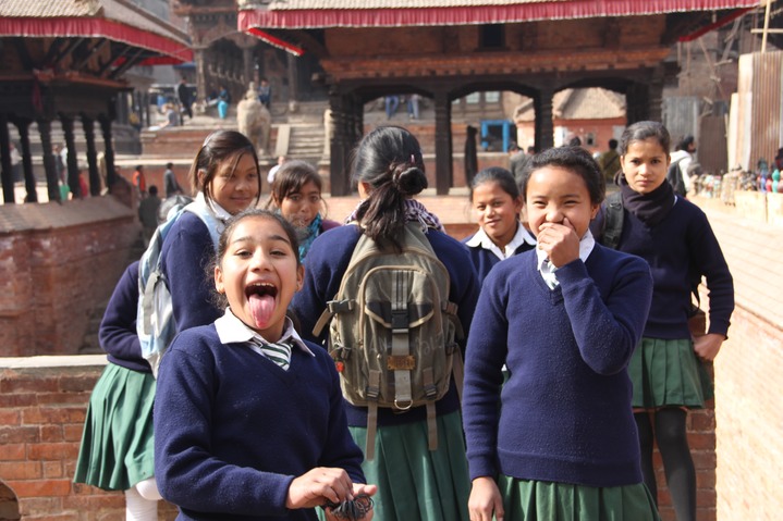 Being silly school girls