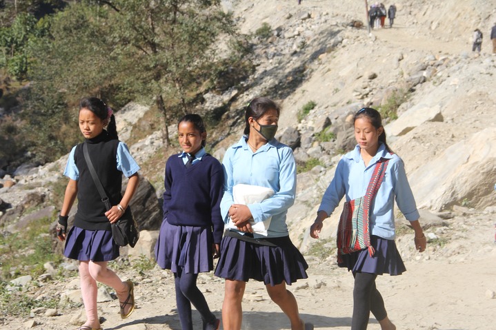 They walked a long way to school