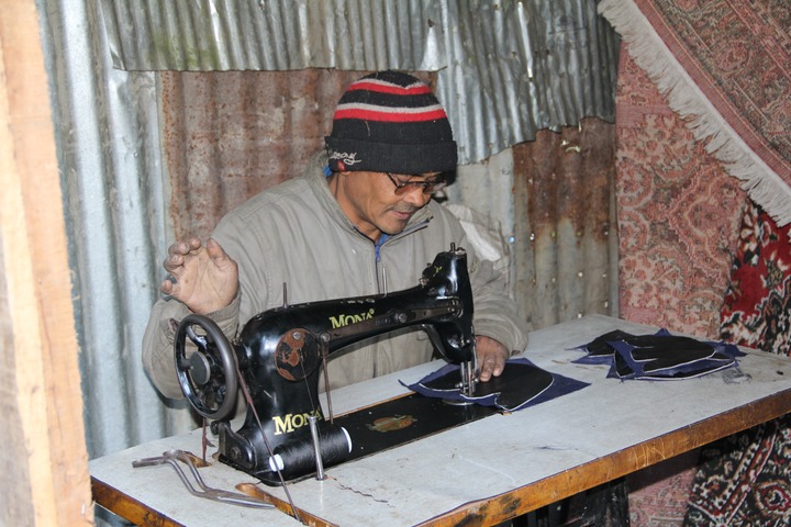 Most of the sewing seemed to be by the men