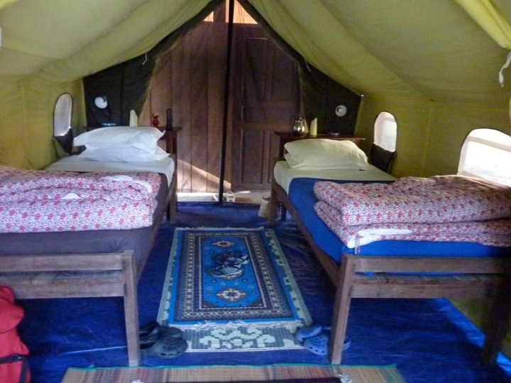 This was our tent.  Very comfortable