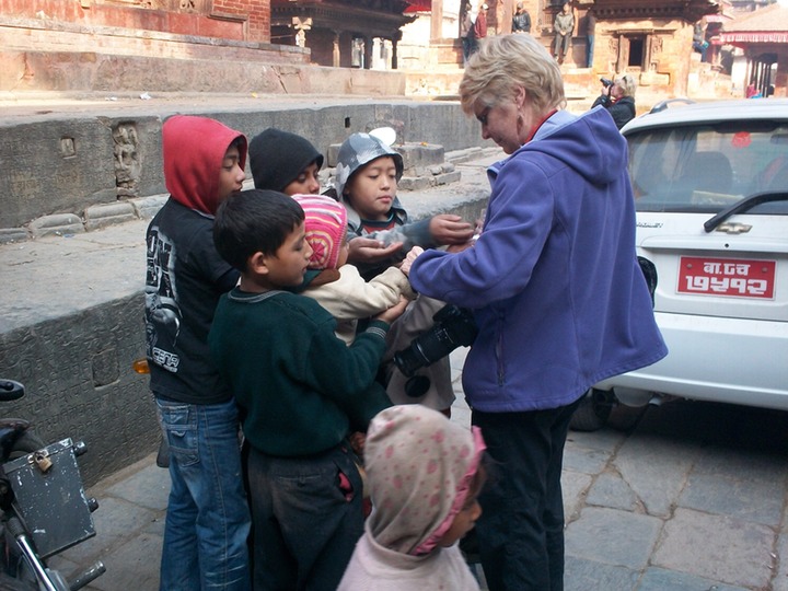 Phyllis and Friends - I was soon MOBBED by kids wanting stickers!  